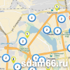 Квартиры посуточно на карте Екатеринбурга